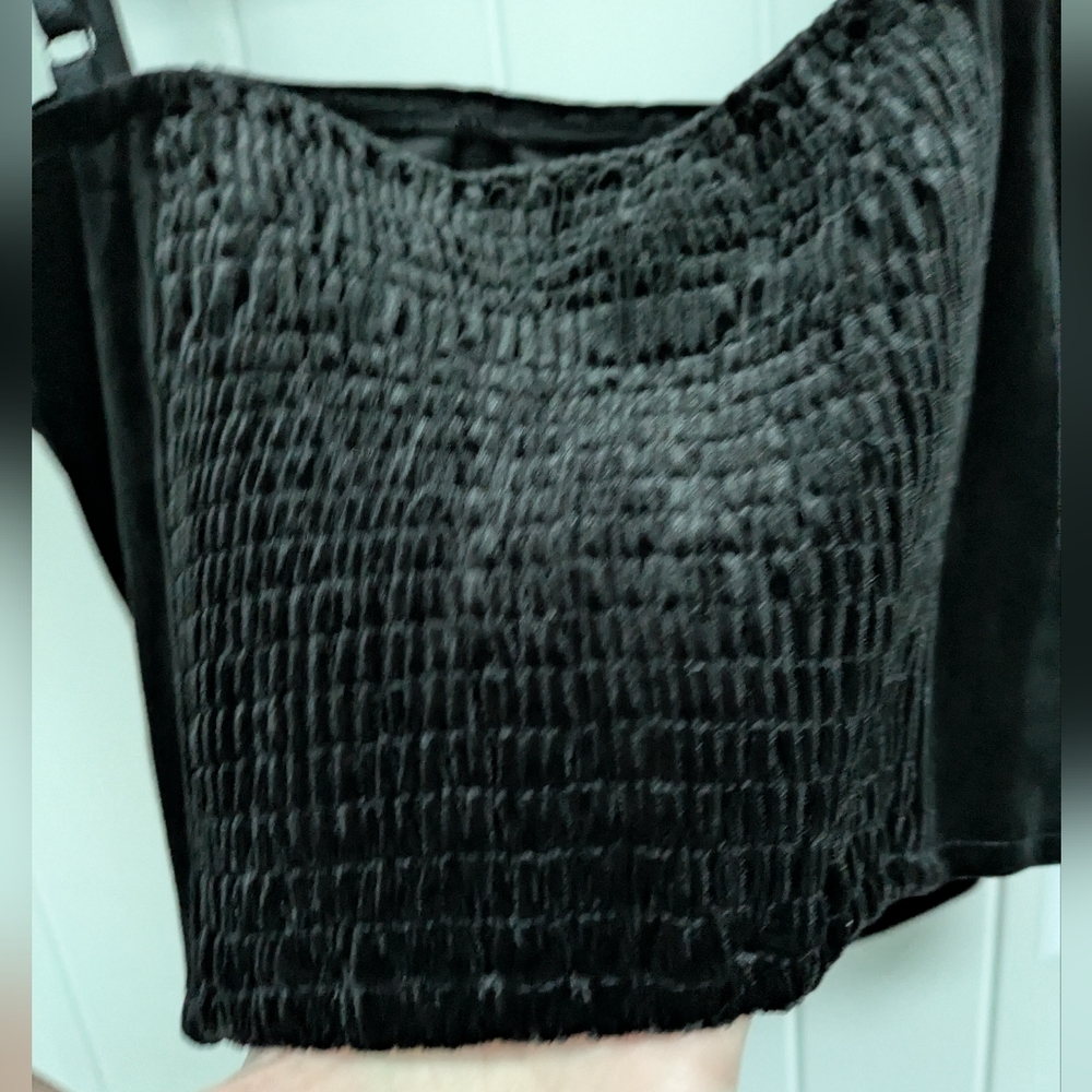 Astr The Label Black Velvet Corset Crop Top - Picture 8 of 9